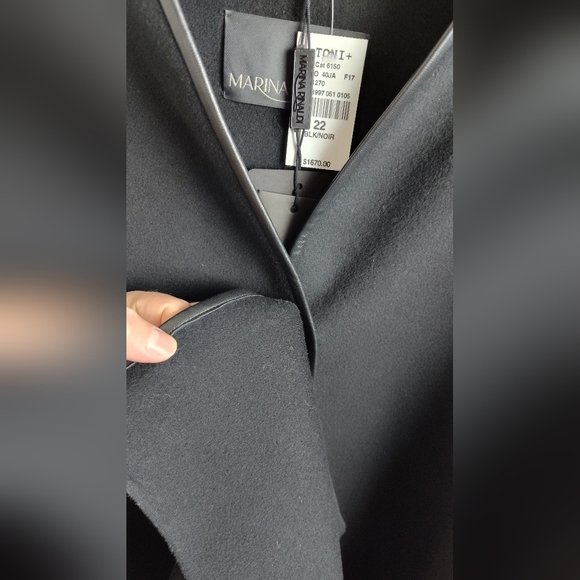 NWT Marina Rinaldi Black Wool Coat high quality designer 22 plus size oversized - Picture 14 of 15